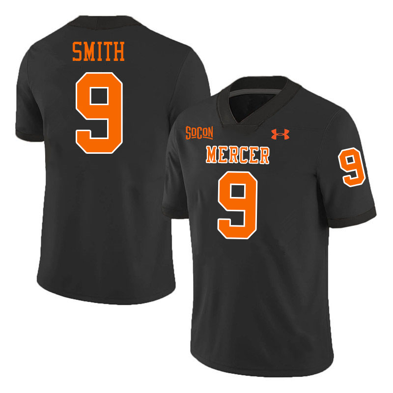 Mercer Bears #9 Brayden Smith College Football Jerseys,Uniforms Stitched-Black